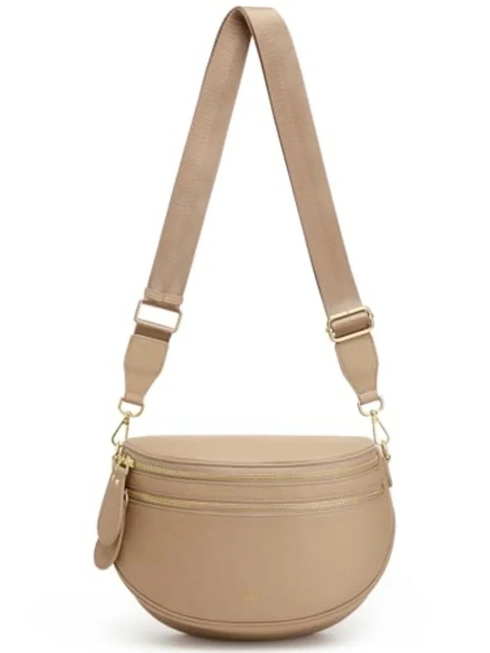 Top Grain Leather Crossbody Bum Bag with RFID Blocking, Adjustable Strap